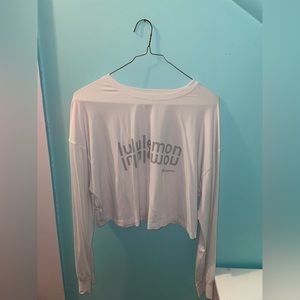 White Lululemon loose long sleeve- size 4